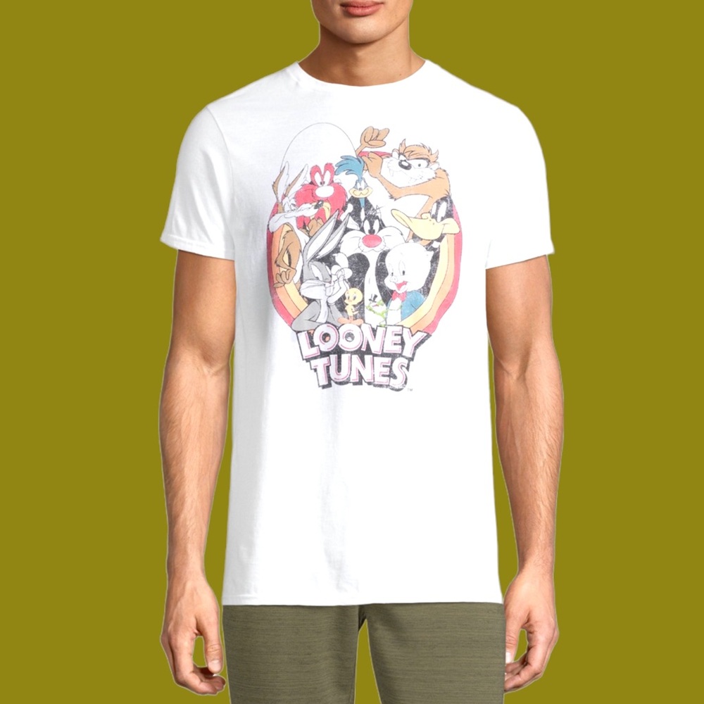 Looney Tunes Bugs Bunny Potky Pig Daffy Duck, Tweety Taz Yosemite Sam T-Shirt 3X